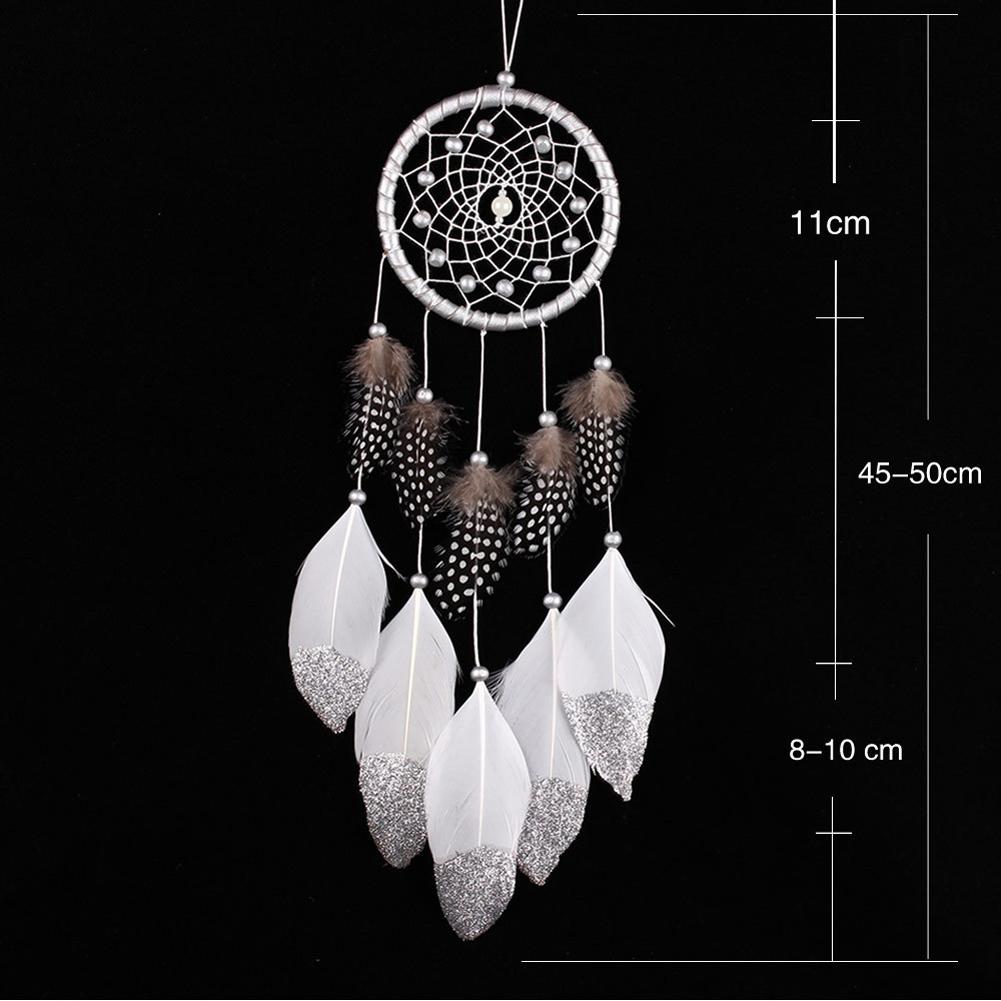 Grand anneau en métal cercle décoratif salon chambre tenture murale capteur de rêves bricolage voiture ménage décor plume attrapeurs de rêves: N 50x11cm