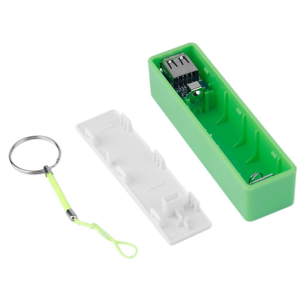 2600mAh Portable Size No Battery Powerbank 1*18650 Battery External Backup Battery Charger Power Bank Case For Smart Phone: Green