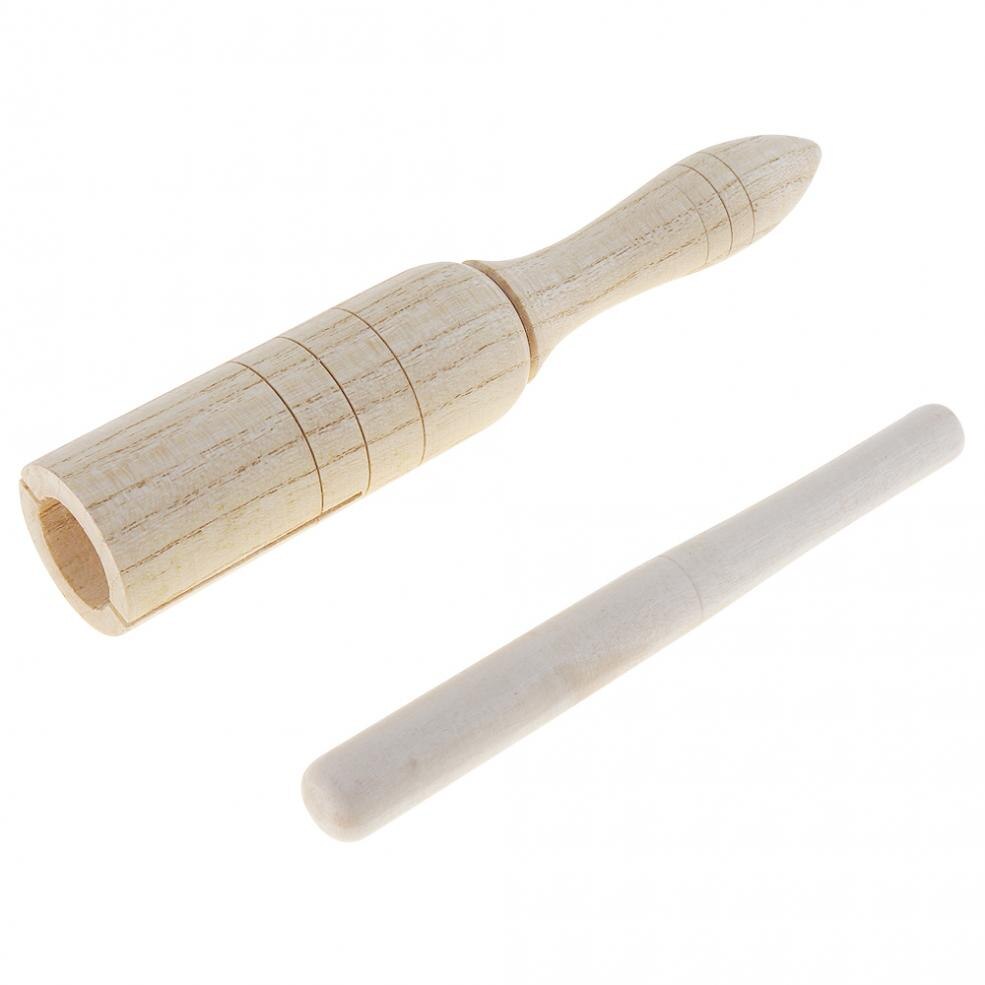 Klang Rohr Holz Krähe Kind freundlicher Holz Echolot Musical Spielzeug Schlagzeug Bildung Instrument mit Stock