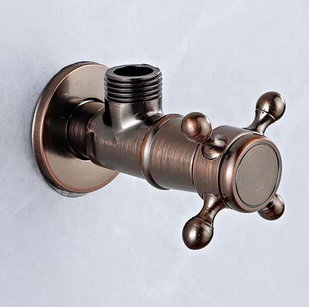 G1/2*1/2 europæisk messing trekant ventil toilet vandvarmer og koldt vand stopventil switch husholdningsarmatur vinkelventil: B