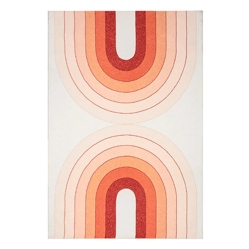 Girly Style-Tapis Minimaliste Moderne, Polymères Lavables, Lavable en Machine, Doux, Antidérapant, Tapis Perte, Salon, Chambre à Coucher: 1200mm x 1700mm / Bourgogne