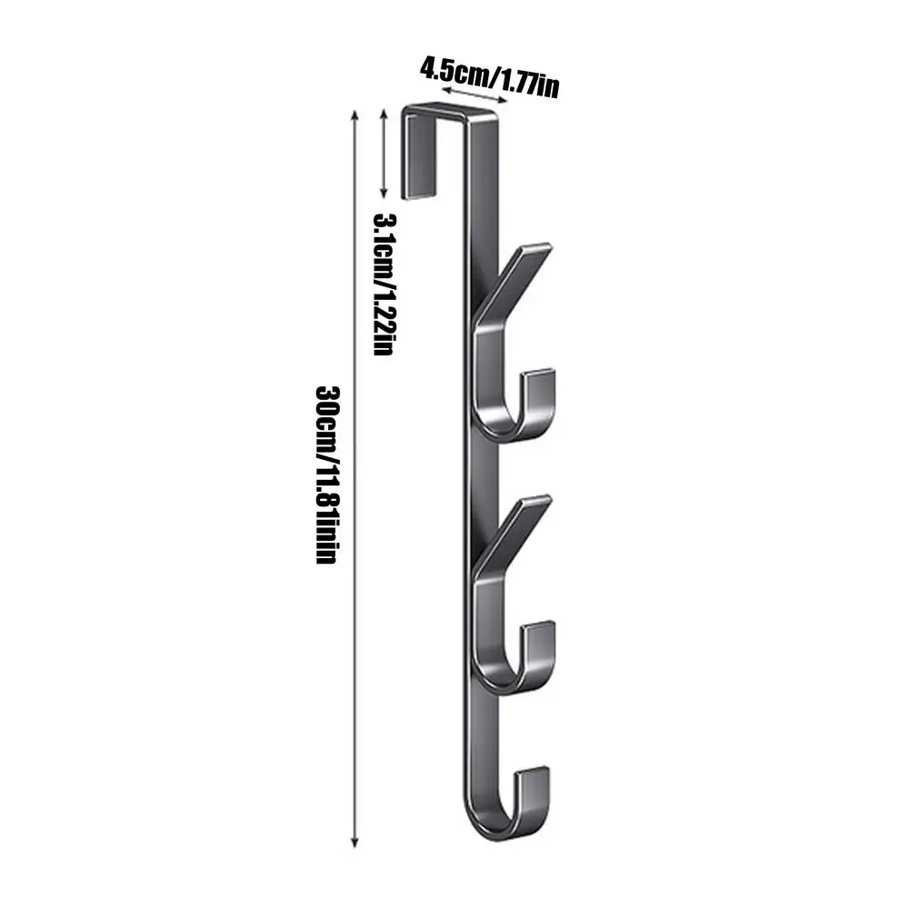 Ganchos para puerta encima de la puerta, ganchos resistentes de acero al carbono para colgar ropa multifuncional, gancho de almacenamiento de Vertical que ahorra espacio: Bronce