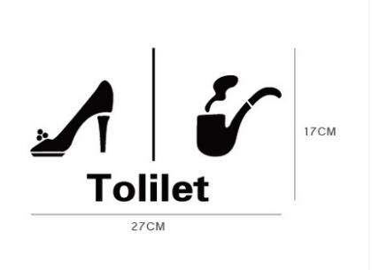 Badeværelse skilt klistermærker toilet wc etiket glas flise klistermærke sød tegneserie naklejki na sciane vægskilt
