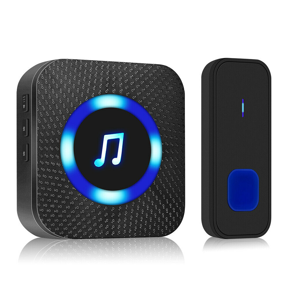 Trådlös dörrklocka hem ringsignal dörr bell välkomstklocka smart dörrklocka eu plug dörrklocka ring vattentät knapp