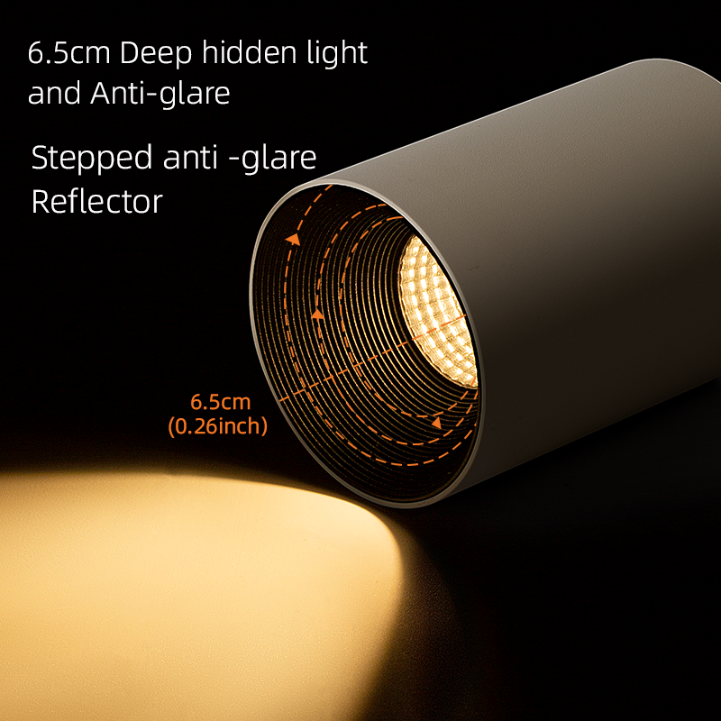 Aisilan Opbouw Plafondlamp Mat Aluminium 7W Downlight Anti-glare Plafondlamp voor Slaapkamer Gang