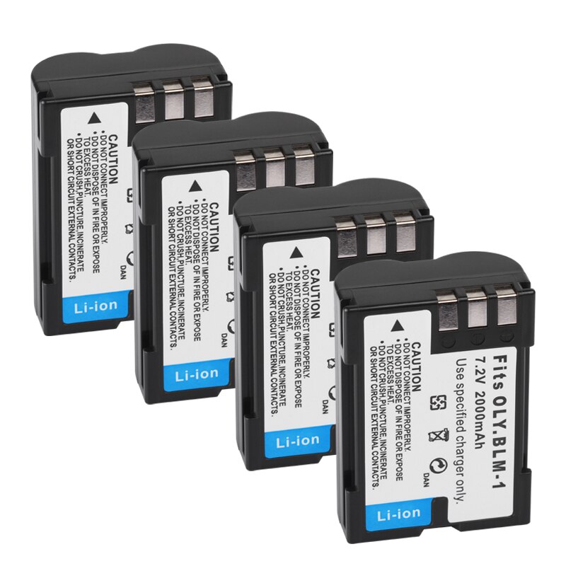 PS-BLM1 BLM-1 PS BLM1 Battery 2000mAh For Olympus C-5060 C-7070 C-8080 E-30 E-300 E-330 E-500 E-510 E-520 E3 Camera Battery: RED