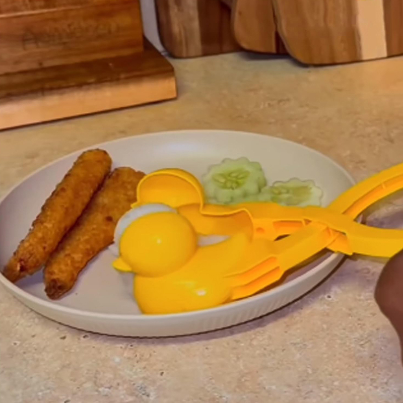 Schattige Eendvormige Rijstvorm Maker Clip Kinderen Buiten Plastic Eend Rijstvorm Diy Sneeuwbal Maker Sushi Mal Met Handvat