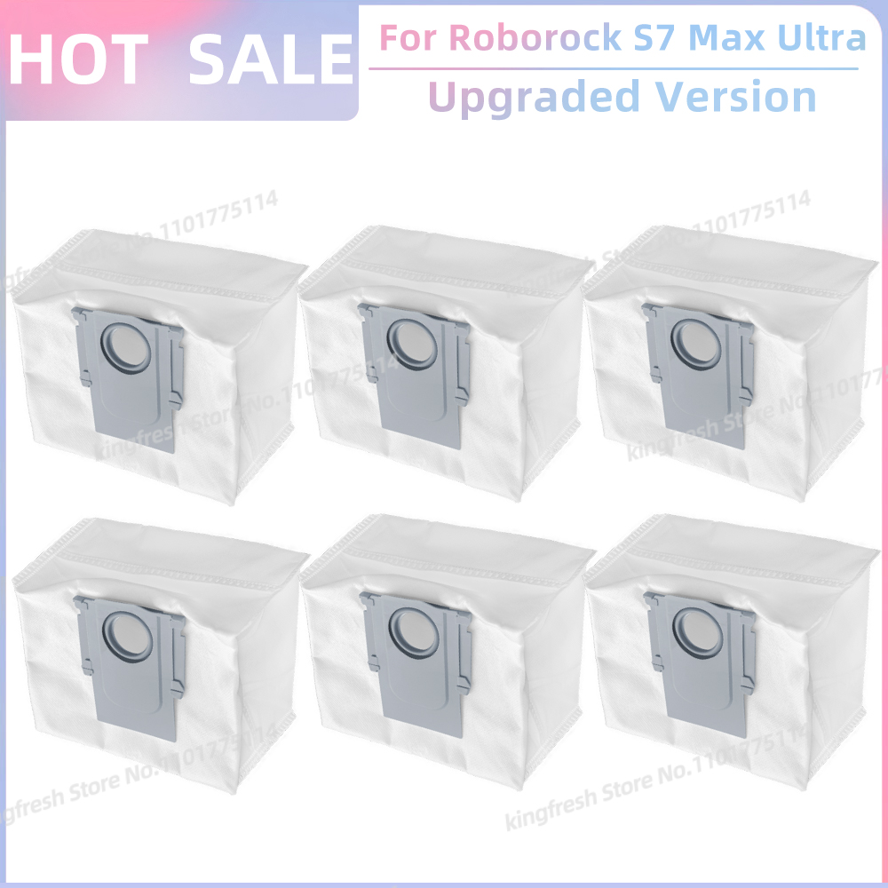 Compatible con Roborock S7 Max Ultra Q100TSC Partes de la Aspiradora Robotica Rodillo Principal Cepa Lateral Filtro HEPA Paño de Limpieza Bolsa de Polvo Replazo Accesorios
