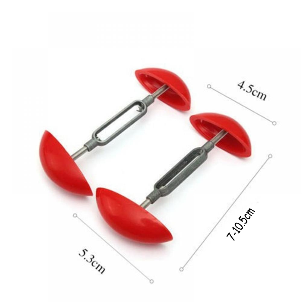 2pc portabla mini röda skosträckare för höga klackar justerbar sko trädexpander män kvinnor width extender keeper schoenspanner