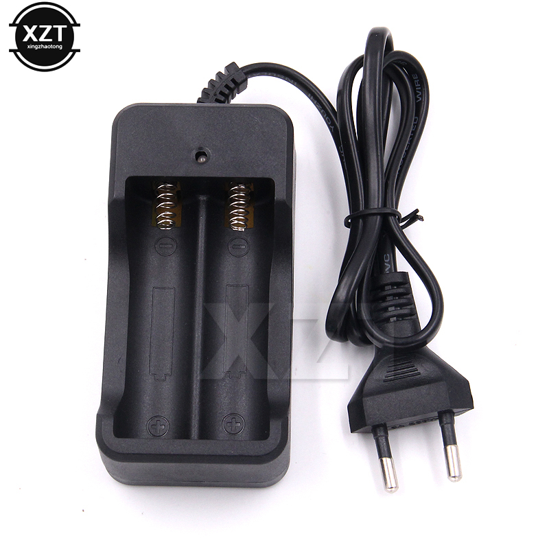Wiederaufladbares Reise-Ladegerät für 18650 Li-Ionen-Akku, Aufbewahrungsbox, EU-uns-Stecker, AC-Wandladegerät, geschützter Adapter