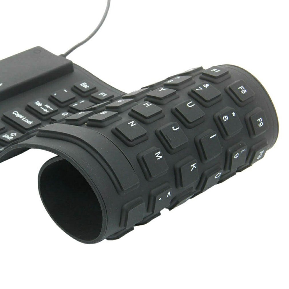 Portable USB Keyboard Flexible Water Resistant Soft Silicone Gaming keyboard for Tablet Computer Laptop PC
