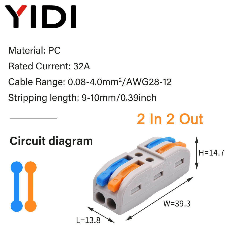 5/10pcs Fast Cable Wire Connector Compact Push In Quick Spring Splicing Multiplex Terminal Block Electrical Connection Conductor: Red / Under 5Pcs