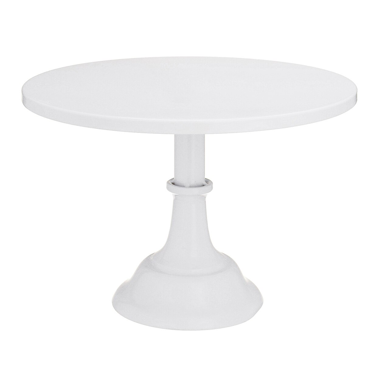 Metalen Taart Plaat Draaitafel Roterende Anti-Slip Iron Ronde Cake Stand Taart Decoreren Draaitafel Keuken Diy Pan Bakken tool: WHITE