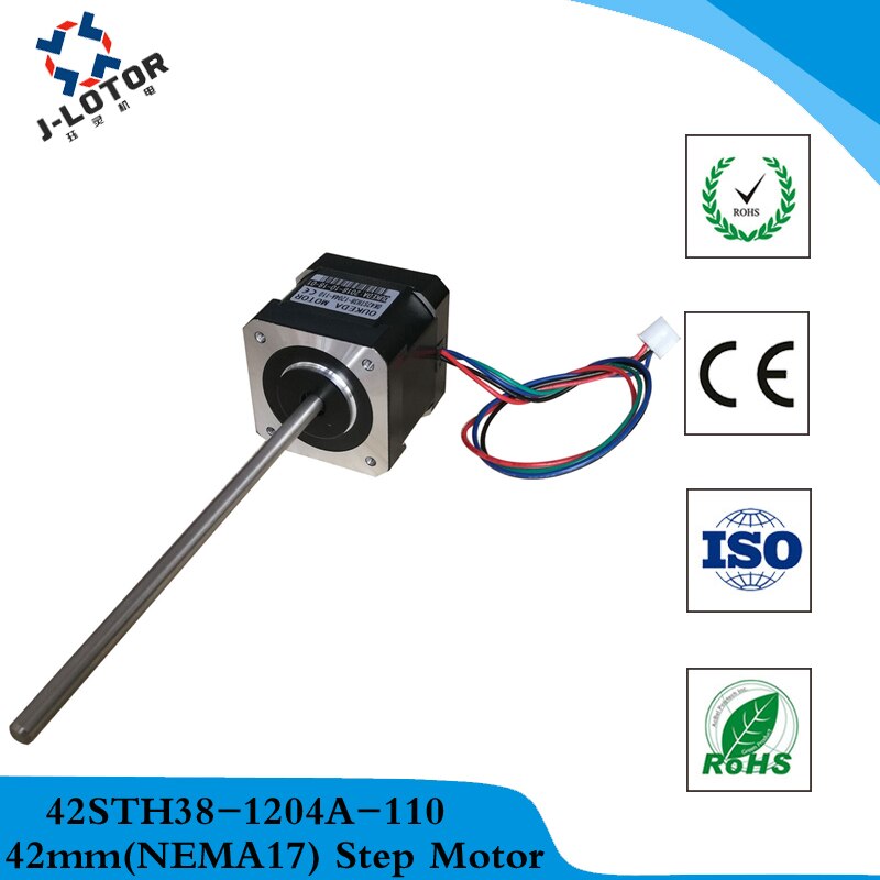42mm Long Shaft Stepper Motor 0.45NM 1.2A NEMA17 42BYGH40 3D Printing Stepping Motor 110mm Long axis step motor
