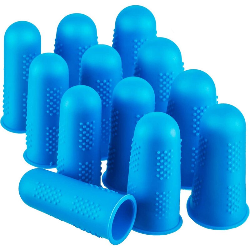 12 pièces thermofusible adhésif doigt casquettes Silicone doigt protecteurs pour colle chaude cire colophane résine miel adhésifs