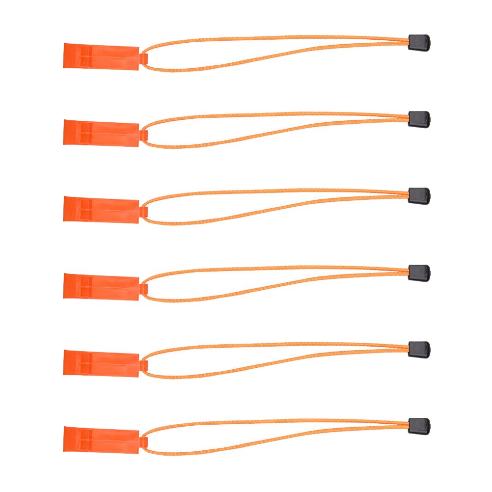 6Pcs Buiten Fluitje Voor Zoeken Helpen Fluitje Plastic Fluitje: Orange 2