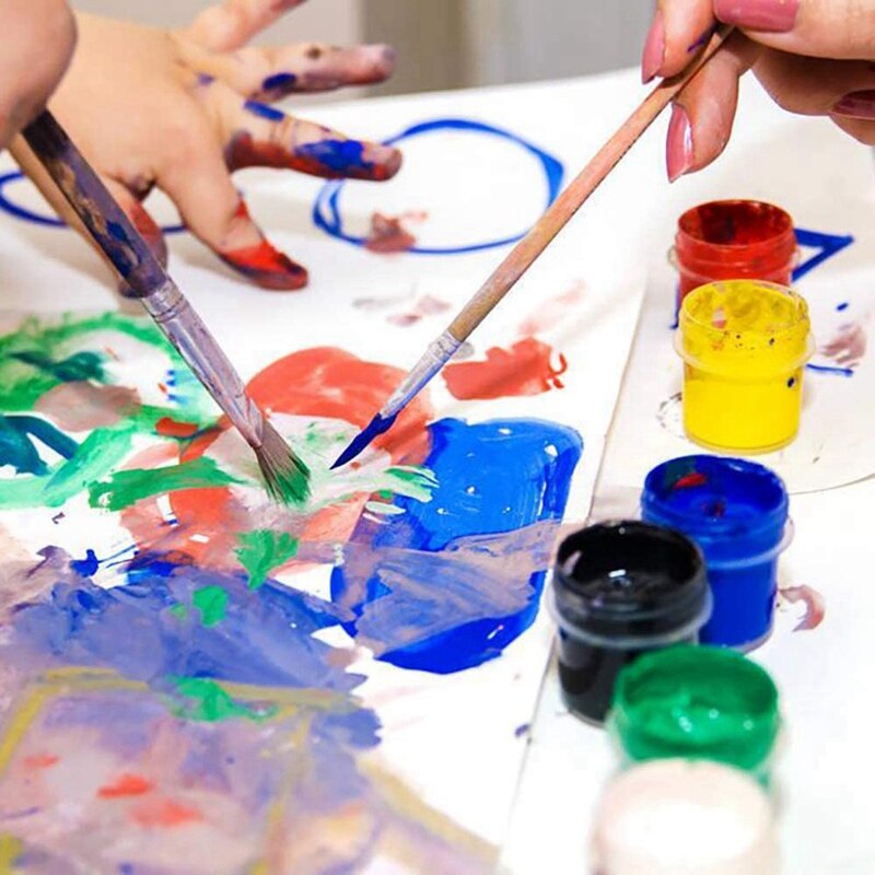 25 Lege Verf Strips 150 Potten 5Ml Verf Cup Potten Verf Pot Plastic Clear Storage Containers Met 4 Stuks penselen