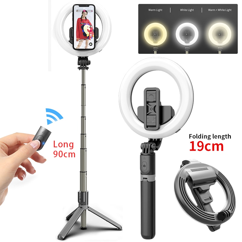 Orsda Draagbare Bluetooth Selfie Stok Statief Uitschuifbare Opvouwbare Monopod Light 92 Cm Selfie Stick Met Mobiele Telefoon Universele