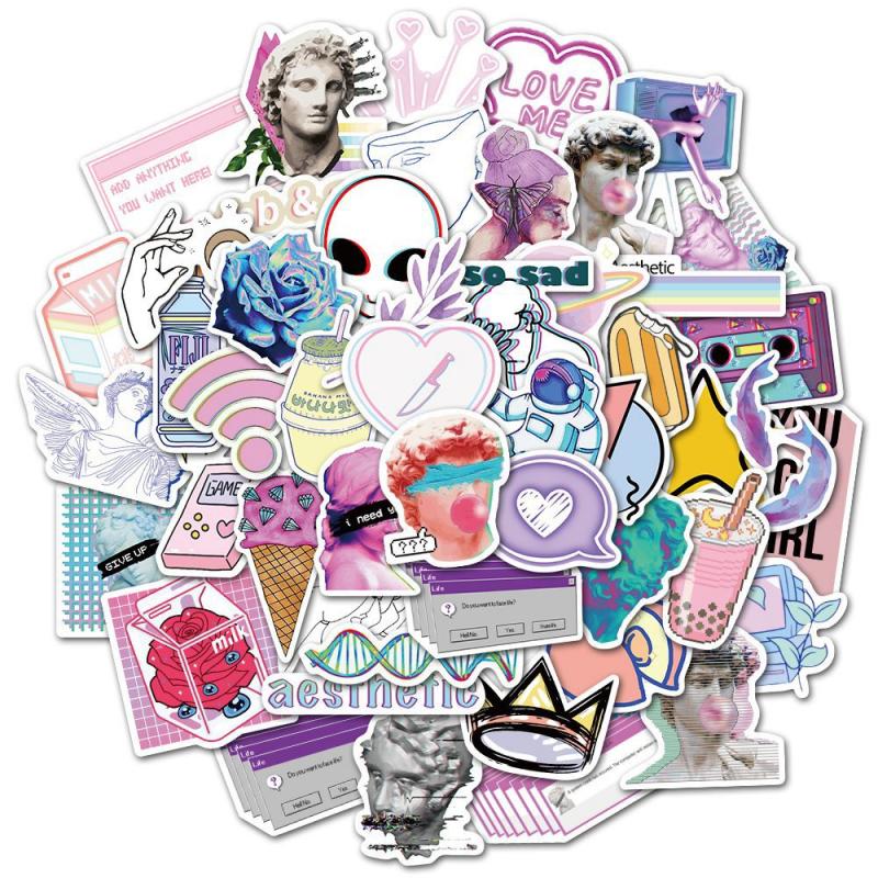 50 PCS Retro Style Sticker Graffiti Viaggio Divertente Adesivi Per Adesivi FAI DA TE Sulla Valigia Anime Del Computer Portatile Giocattoli Classici Pegatinas: 12