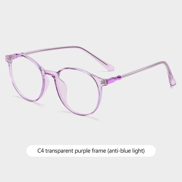 Ladies Anti-blue Light Glasses Round Big Frame Frame Thin Face Flat Mirror Glasses Eyewear Computer Readers Eyeglasses