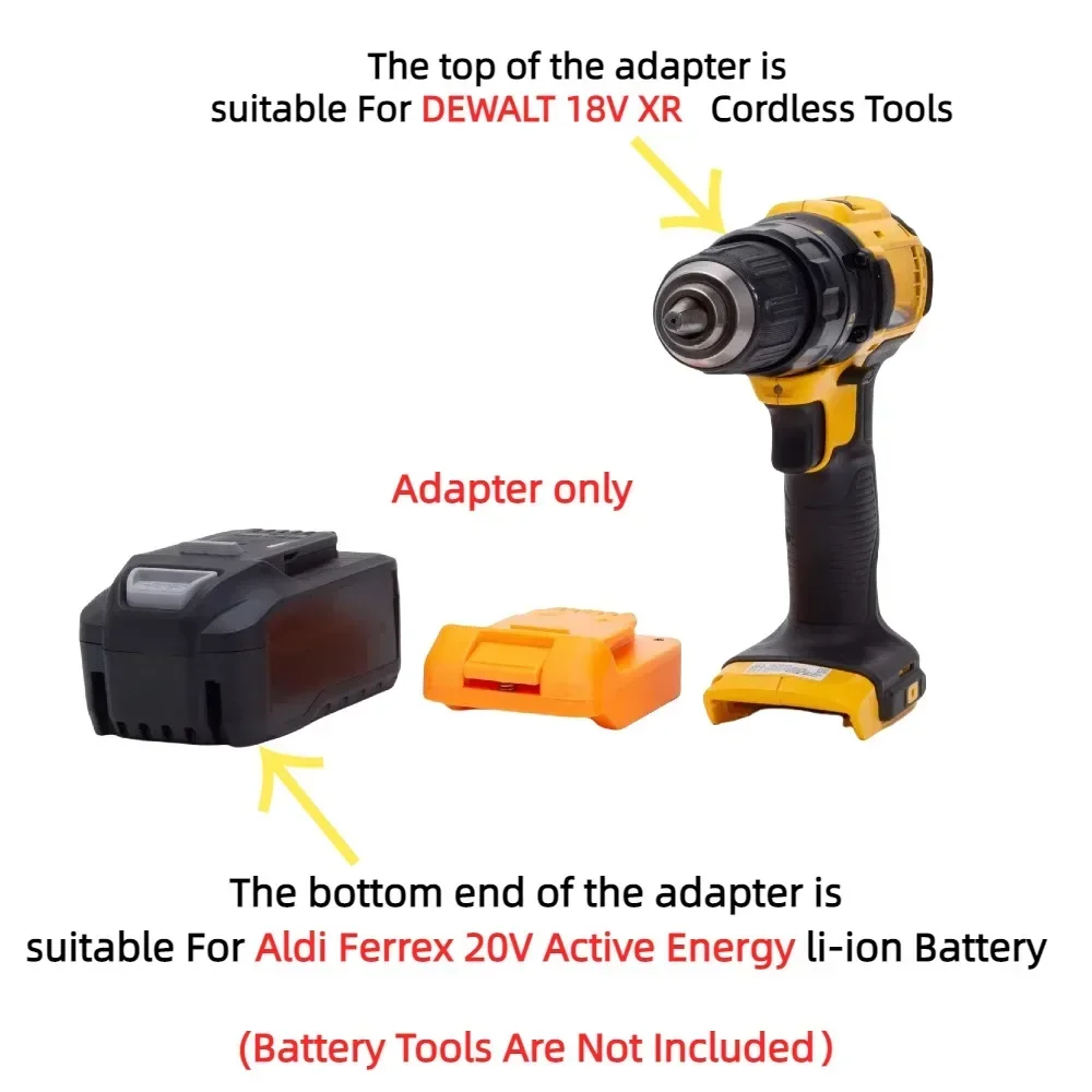 Batterij Adapter Converter Accessoire voor Aldi Ferrex 20V Actieve Energie Li-ion Batterij NAAR DEWALT 18V XR Accuboormachine tool