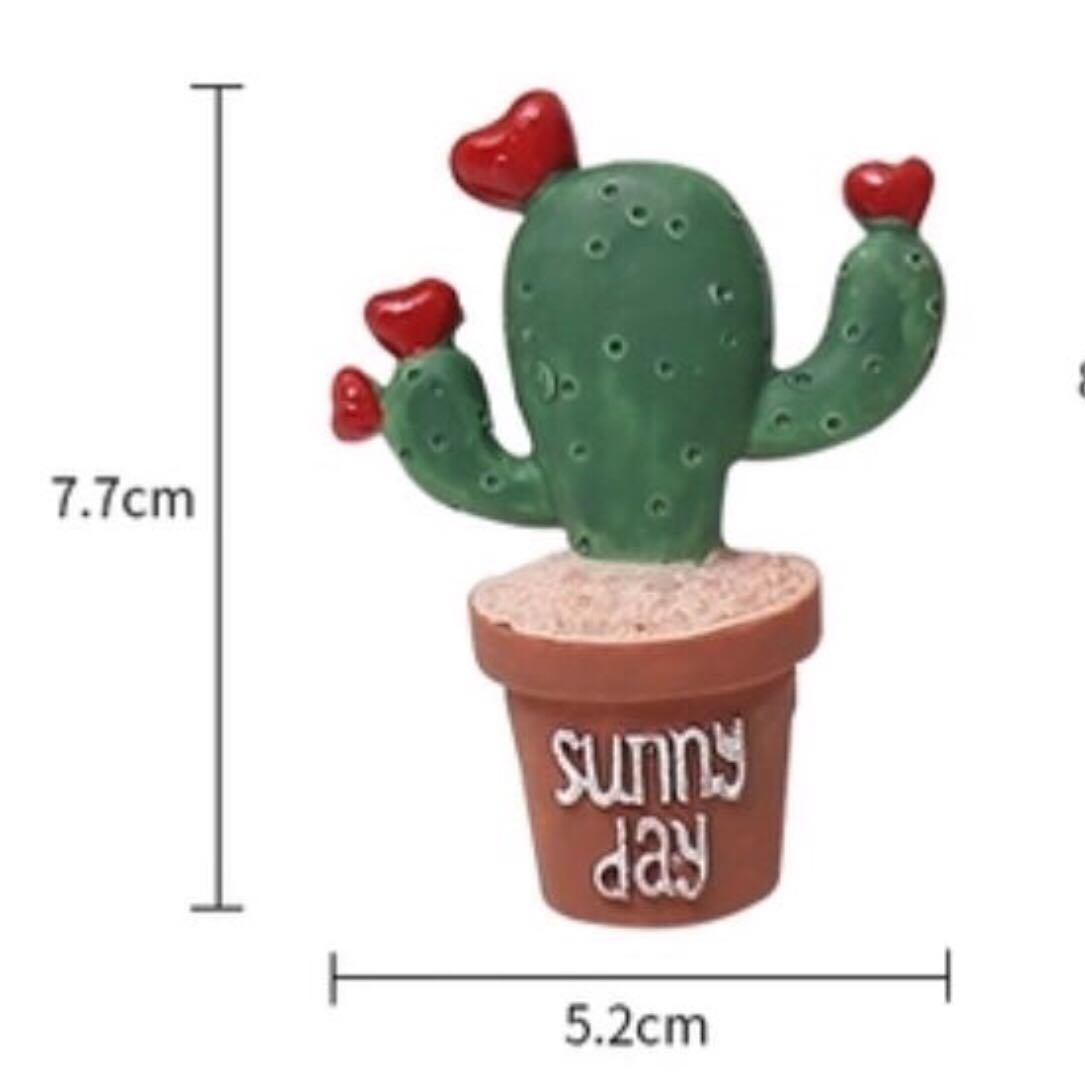 Lovely The Statue of Liberty Fridge Magnets Tourist Travel Souvenir 3D Resin Fridge Magnet Home Kitchen Decor: Red Fruit Cactus