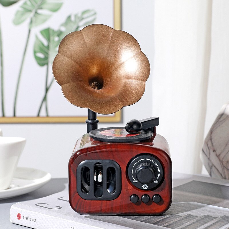 Retro Nostalgic Vinyl Record Music Box Phonograph Music Box Bar Cafe Window Porch Decoration For Friend