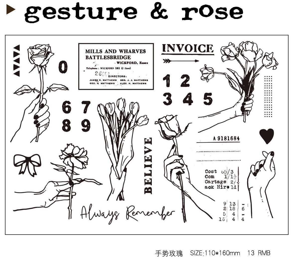 Uteruik Transparente Stempel Blume Tür Kranz - DIY Karten Basteln Silikon Dichtung