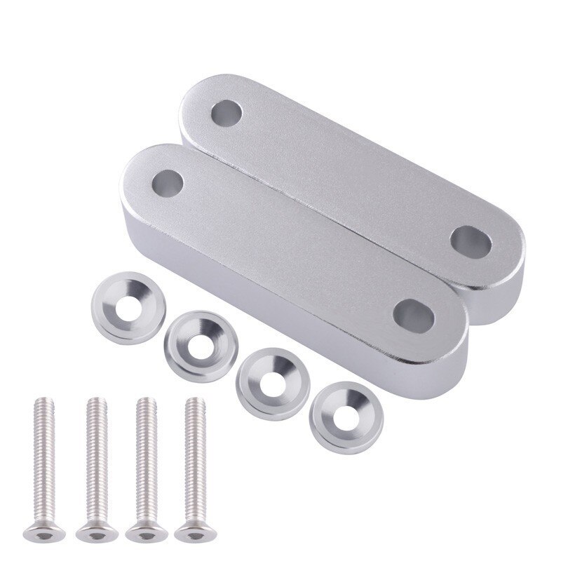 SPEEDWOW Billet Aluminum Hood Riser Spacer Swap Air Flow Vent Risers Hood Up Pad Cover JDM For Honda Civic 92-95 EG/96-00 EK: Silver