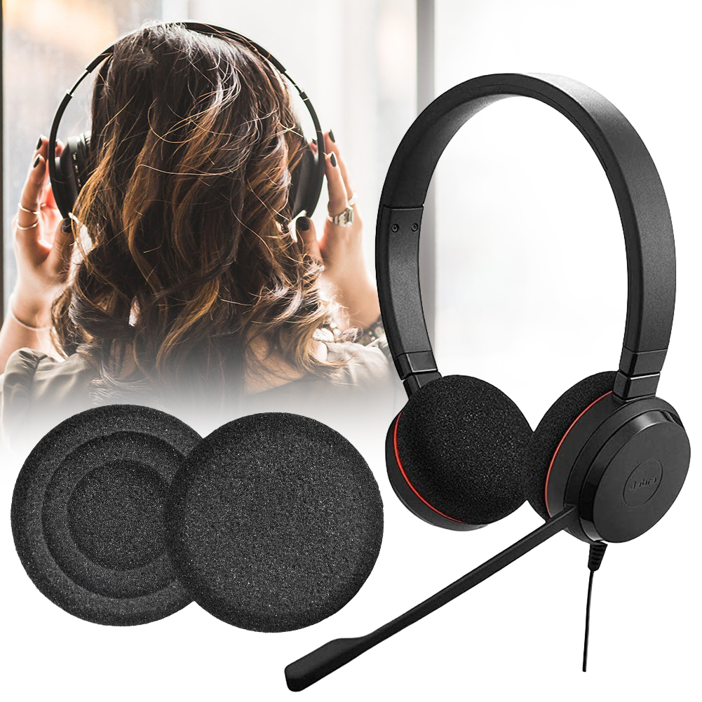 Coussinets de remplacement pour écouteurs Jabra Evolve 20, 20se, 30, 30II, 40, 65, 65, housse en mousse à mémoire de forme souple, éponge, manchon de casque