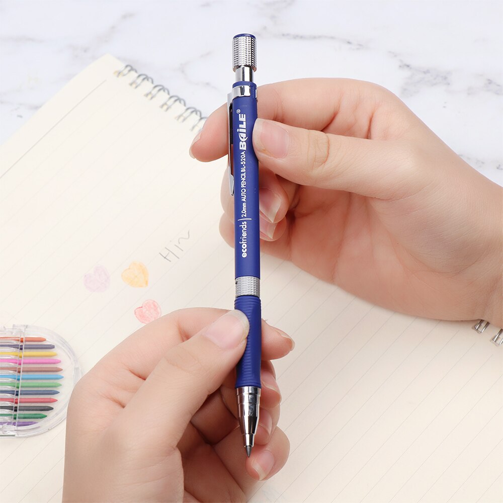 2B Mechanical Pencil Smooth Multicolor Activity Pencil Refills Automatic Pencil Drawing Writing Stationery Office School Supply