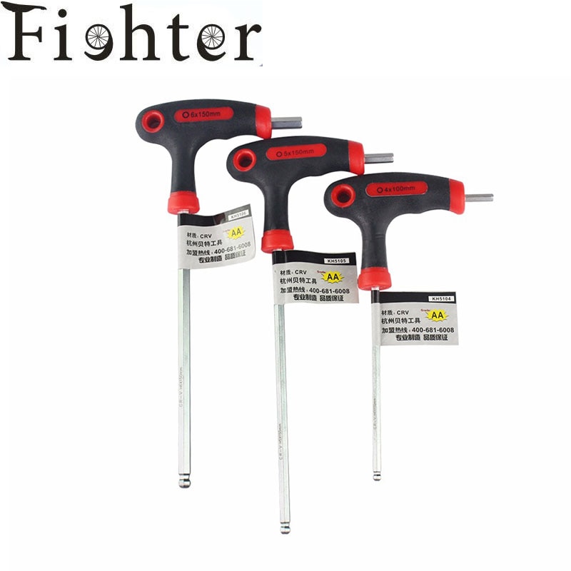 3 Stks/set T/L Handvat Fiets Inbussleutel Moersleutel Inbussleutel Met Bal End (4-5-6mm)L-Set W/Bal Fiets Reparatie Gereedschap Sets