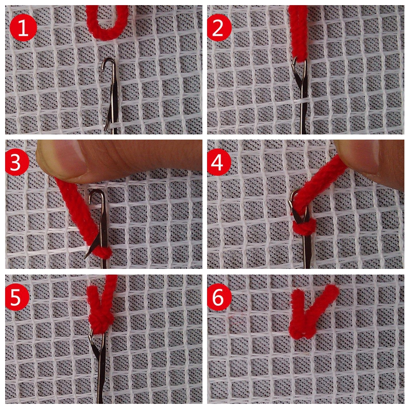 Animal Series Latch Hook Rug Kits Dogs 3D Segment Embroidery Pillow Wool Cross Stitch Carpet Embroidery DIY Latch Hook Pillow