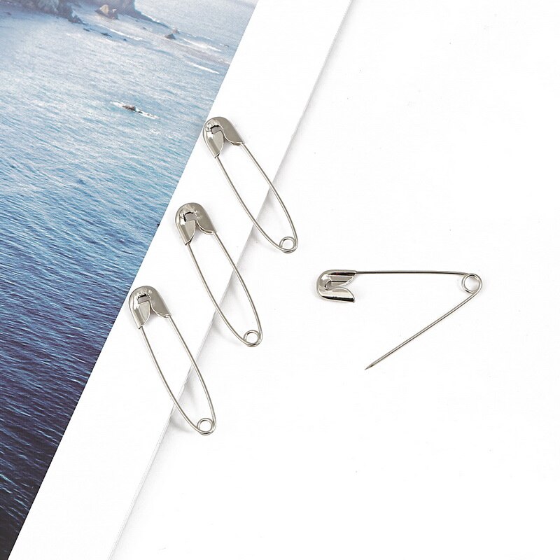 100pcs 50pcs Gold Silver Safety Pins DIY Sewing Tools Stainless Steel Needles Large Safety Pin Small Brooch Apparel Accessories: Rhodium  8x38mm / Quantity 100pcs
