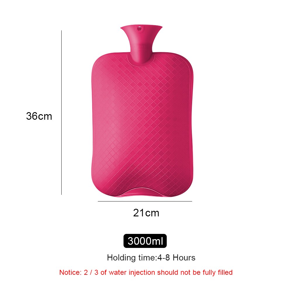 Water Bottle Knitted Cover Solid Color Water-filled Bag Cloth Cover Hand Warmer Winter Soft Water Bottle 3000ml