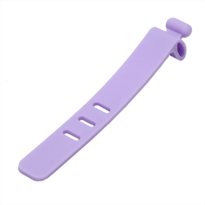 1/2/4PCS Travel Accessories Silica Gel Cable Winder Earphone Protector USB Phone Holder Accessory Packe Organizers: 1pcs 7.3cm purple