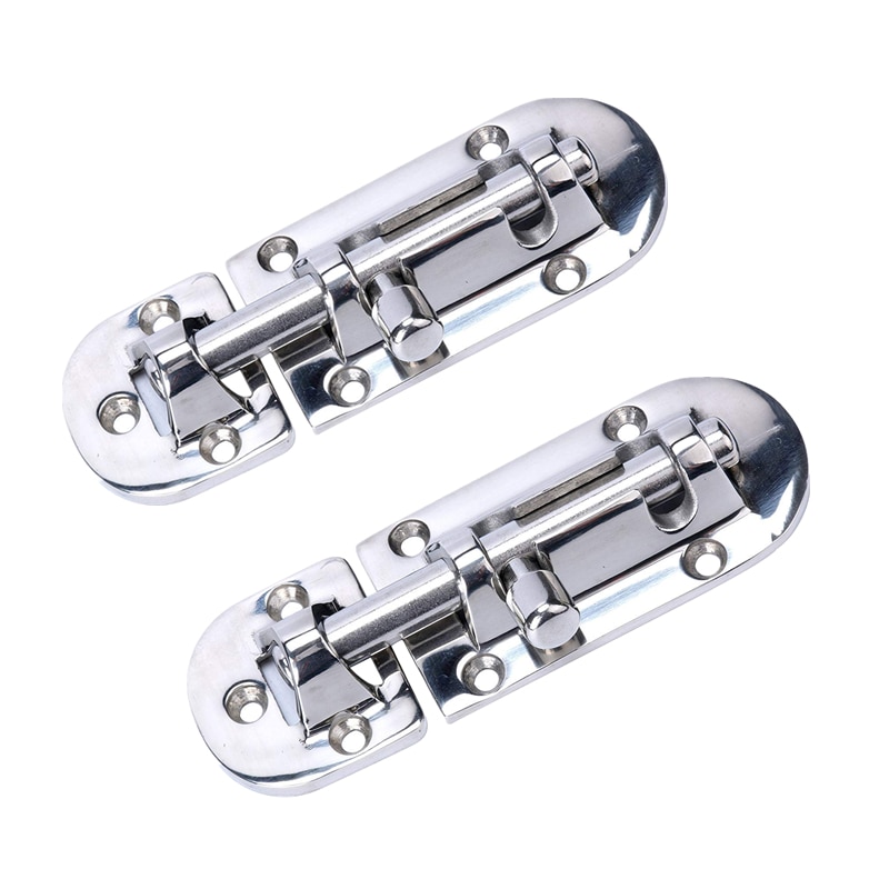 2 Pieces 3" Thickened 316 Stainless Steel Door Lock, Slide Latch Lock