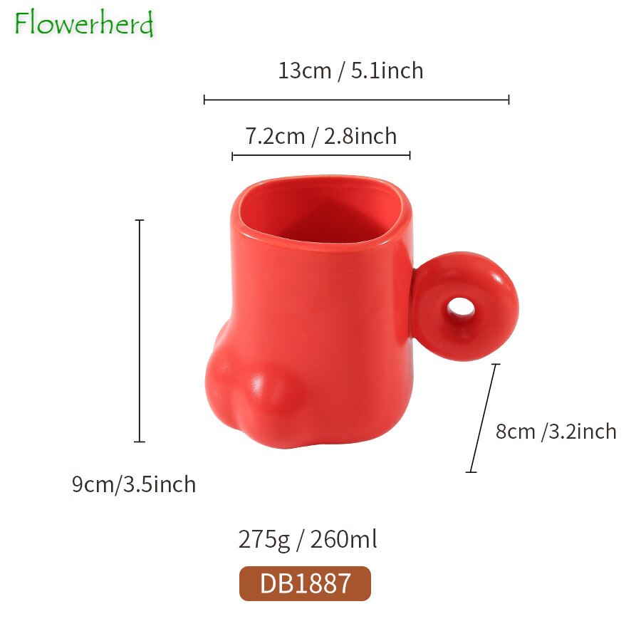 Kat Poot Keramische Mok Hoge-Waarde Koffie Beker Met Handvat Coffeeware Leuke Kat Klauw Keramische Koffie Mok thuis Water Cup