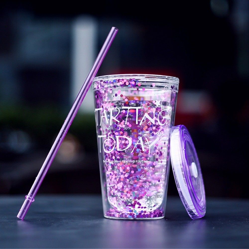 450ml glatte milkshake smoothie drikkevandsflaske bærbar plast sommer iskaffe juice flasker kop (ingen sugerør)