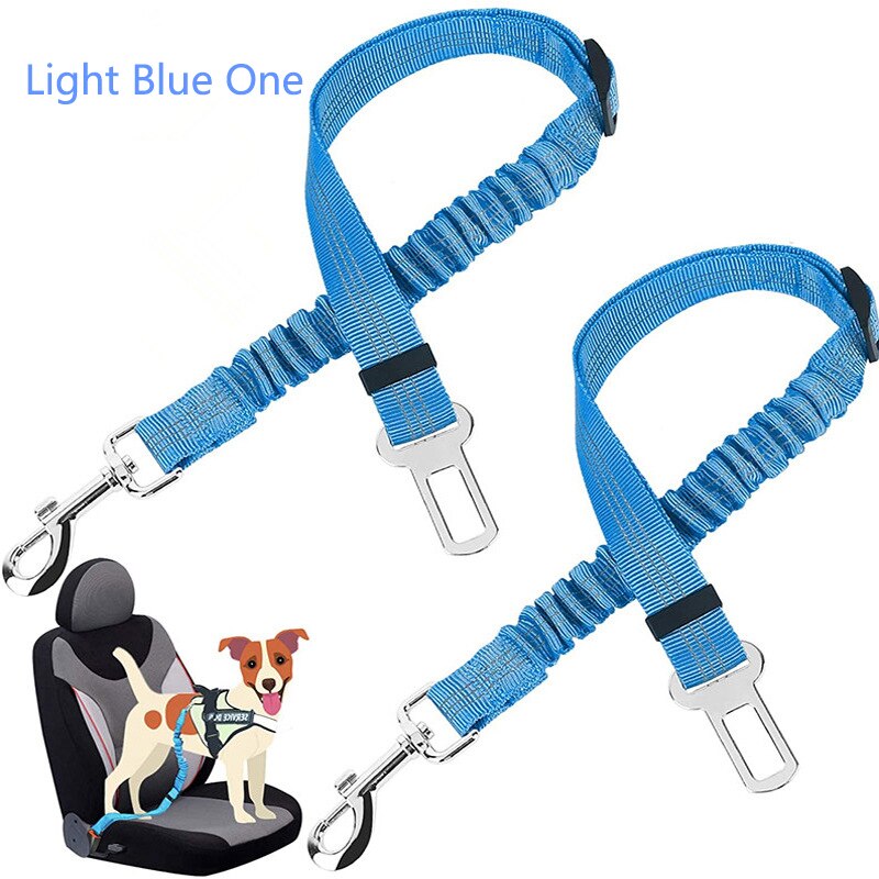 Pet Hond Kat Autogordel Puppy Leiband Hond Accessoires Verstelbare Demping Elasticsafety Touw Voor Hond Kat Dierbenodigdheden: Light Blue