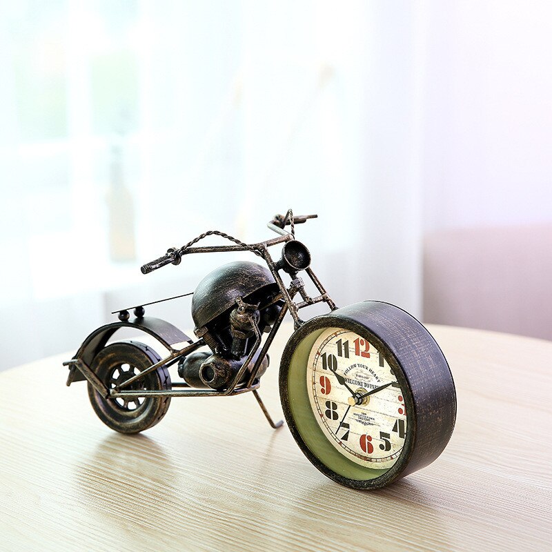 Amerikaanse Retro Wandklok Persoonlijkheid Motorfiets Accessoires Decoratieve Muurschildering Woondecoratie Reloj De Pared Z007