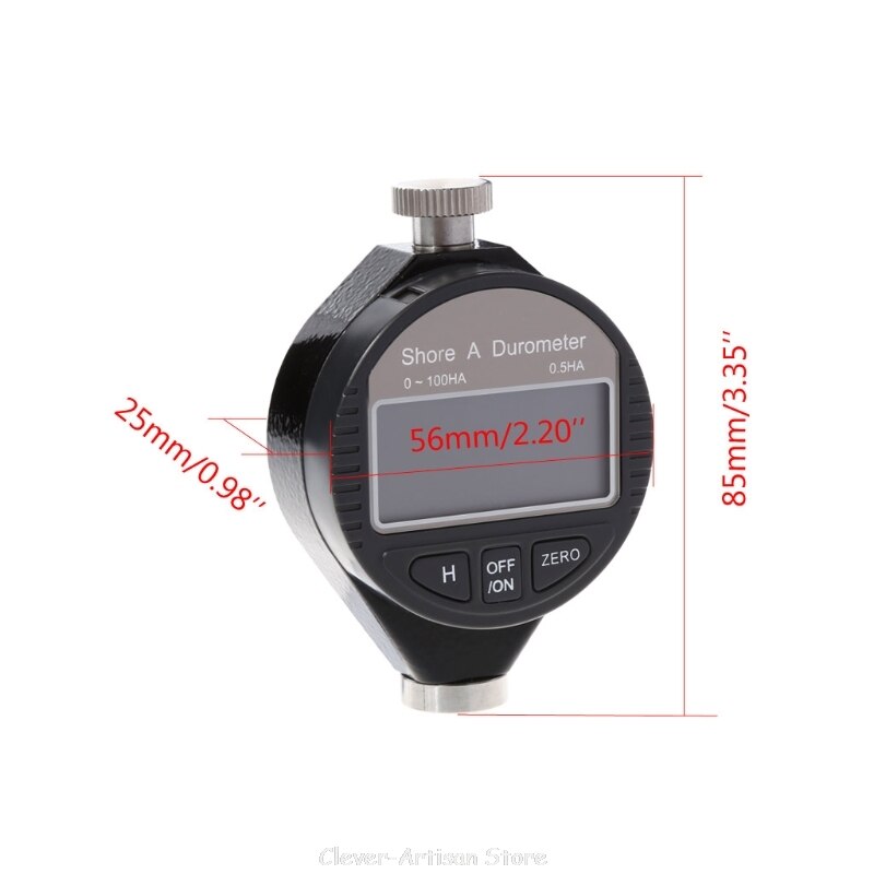 Digital Durometer Shore A Tester Rubber Hardness Meter 0~100HA For Plastic Leather Wax Au 26 20