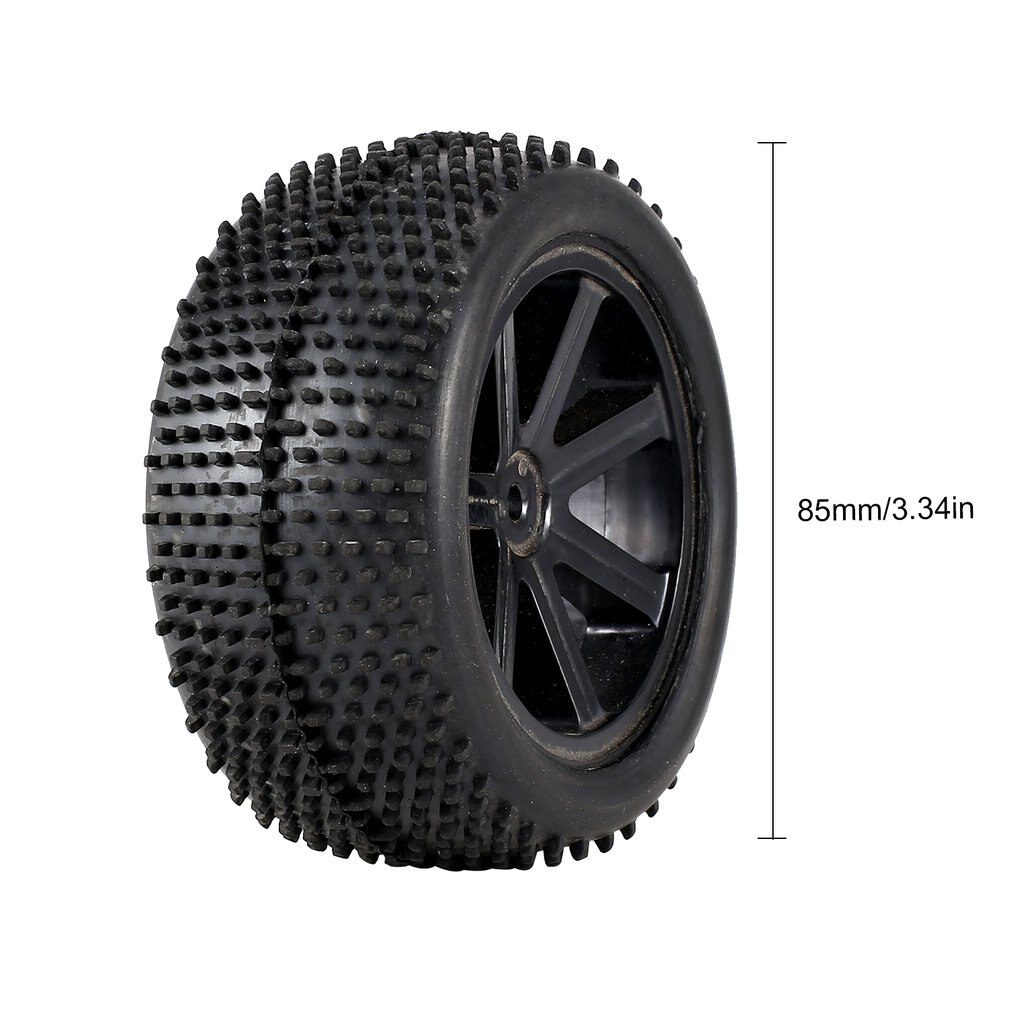 2 Paar 85Mm Wielnaaf Rim & Rubber Banden Voor 1:10 Off-Road Rc Auto Buggy Banden Spare onderdelen Accessoires Component