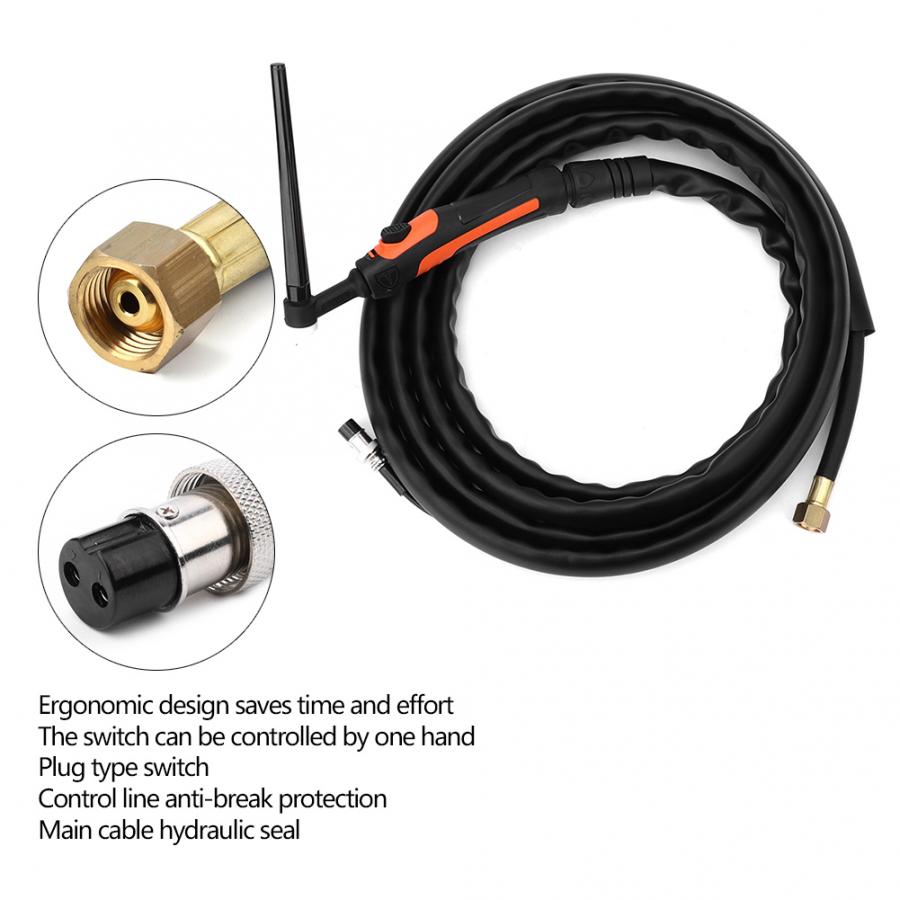 Kit de antorcha de soldadura TIG 0,5-1,6mm varilla de tungsteno M16x1.5 interfaz de aire con equipo de soldadura de Cable de 4m