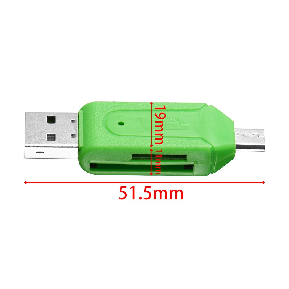 1PC 2 in1 Type-C & USB OTG Memory Card Reader Universal Micro USB TF/SD Card Reader Phone Extension Headers Adapter Accessories