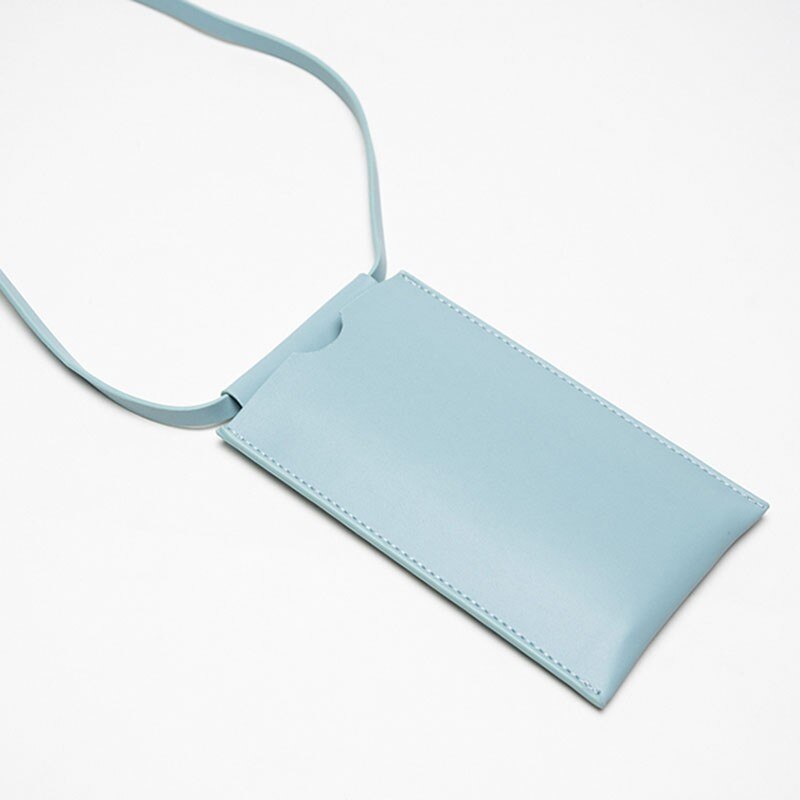 Woman Mint Green PU Leather Single Strap Casual Soft Can Hold On Phone Messenger Crossbody Bags Q001