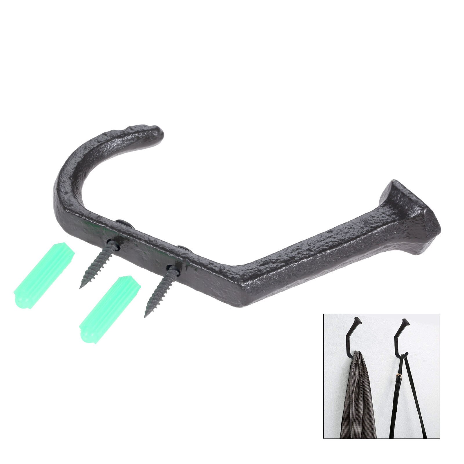 4/6/8/10Set Gietijzeren Haken Muur Schroeven Zware Stevige Rustieke Handgrepen 35 Lbs houder 112X61Mm Jas Handdoek Hanger Hardware