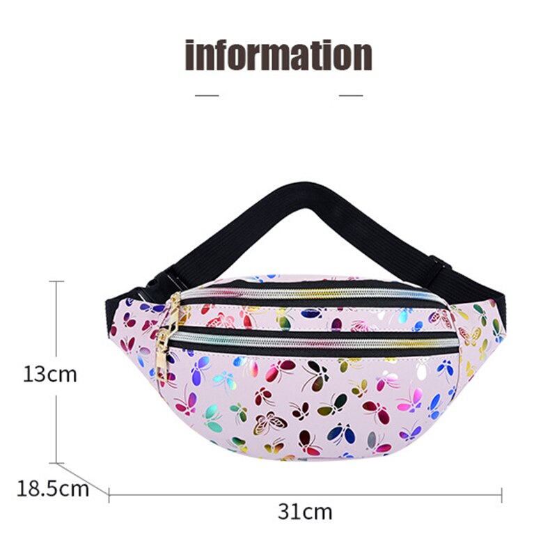 Doppelter reißverschluss-bauchtasche, farbenfrohe damen-handytasche, multifunktionale wasserabweisende umhängetasche