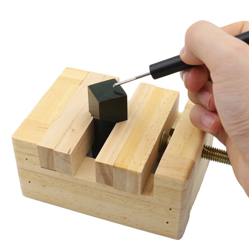 Massivt trä gravyr säng massivt trä jig sten gravyr fast tätning skärverktyg set gravyr jig bord klämma
