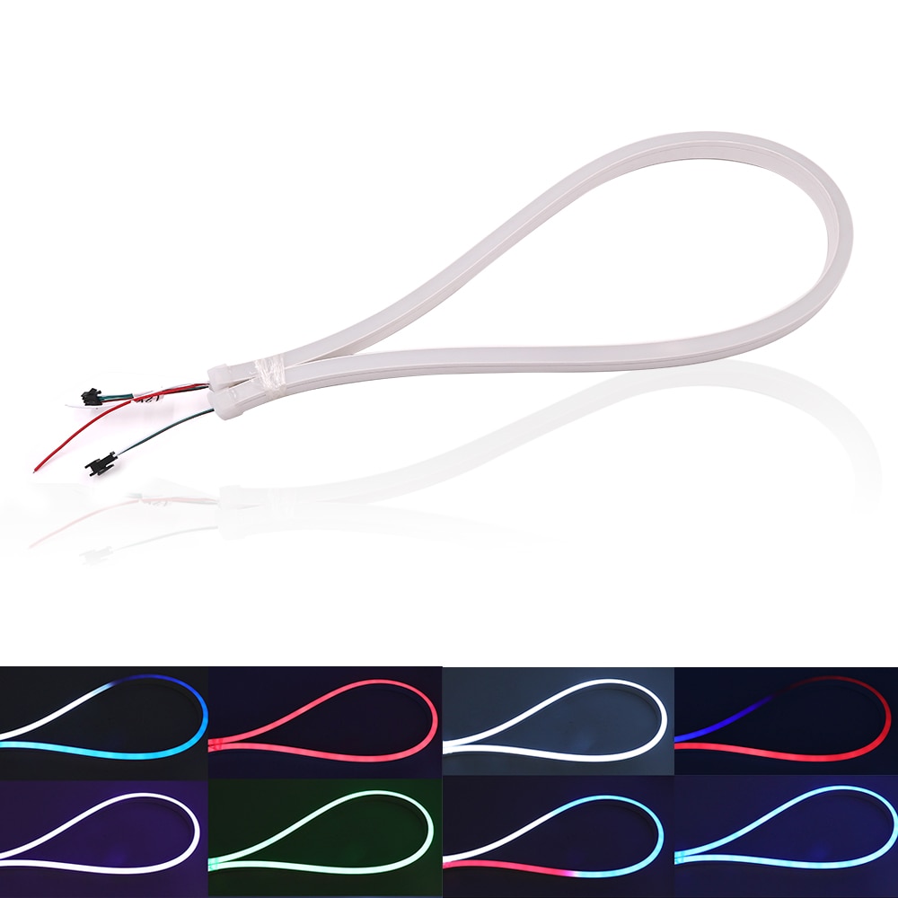 5V 12V SK6812 Full Color Individually Addressable LED Strip Light WS2811 Waterproof 5050 RGB Neon Sign Rope Tape Lamp Lighting